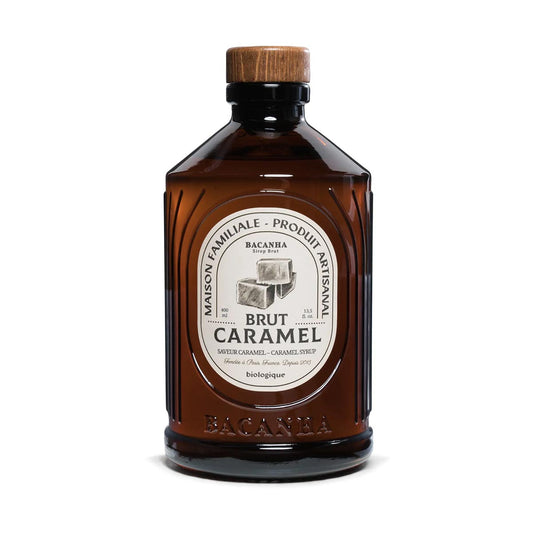 Bacanha Sirop Brut Caramel   400 ml - BIO Caramel Sirup aus Frankreich