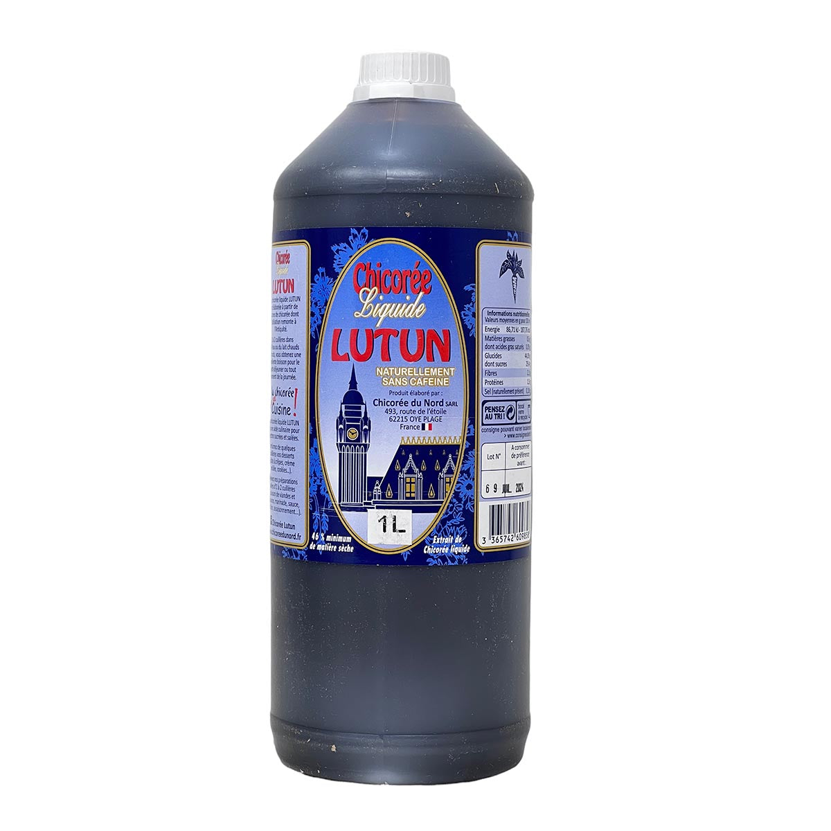 LUTUN Chicorée Liquide - Flüssiges Zichorien Konzentrat, natürliches Sirup 1 Liter