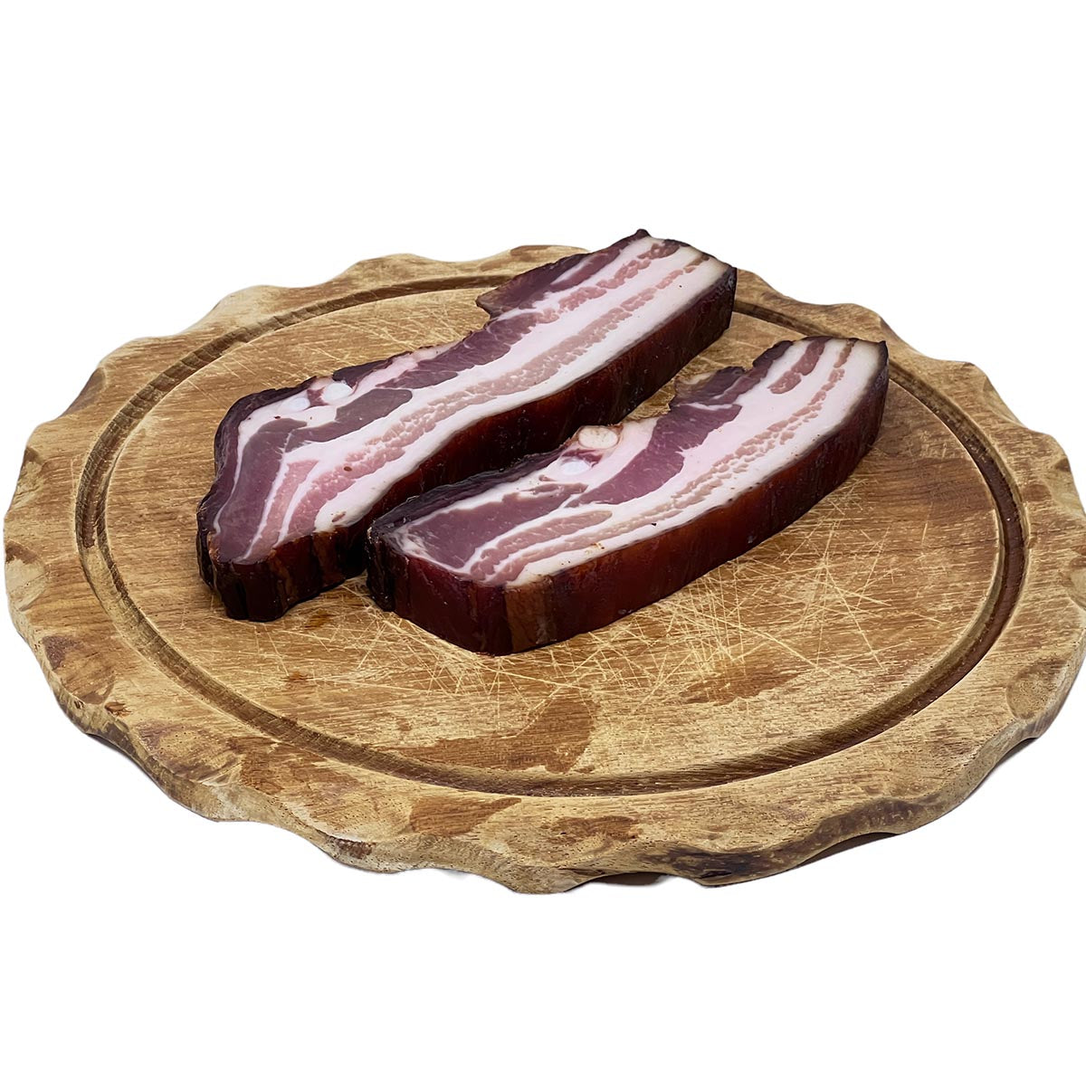 Schwarzwaldmetzgerei Birk Schwarzwälder Vesperspeck von der Schmalseite 2 Stck