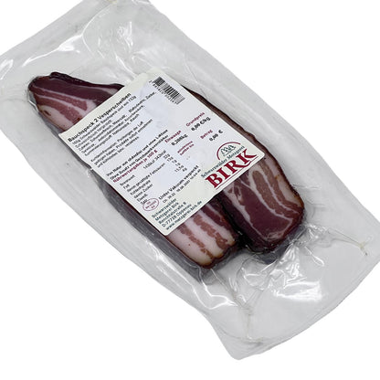 Schwarzwaldmetzgerei Birk Schwarzwälder Vesperspeck von der Schmalseite 2 Stck