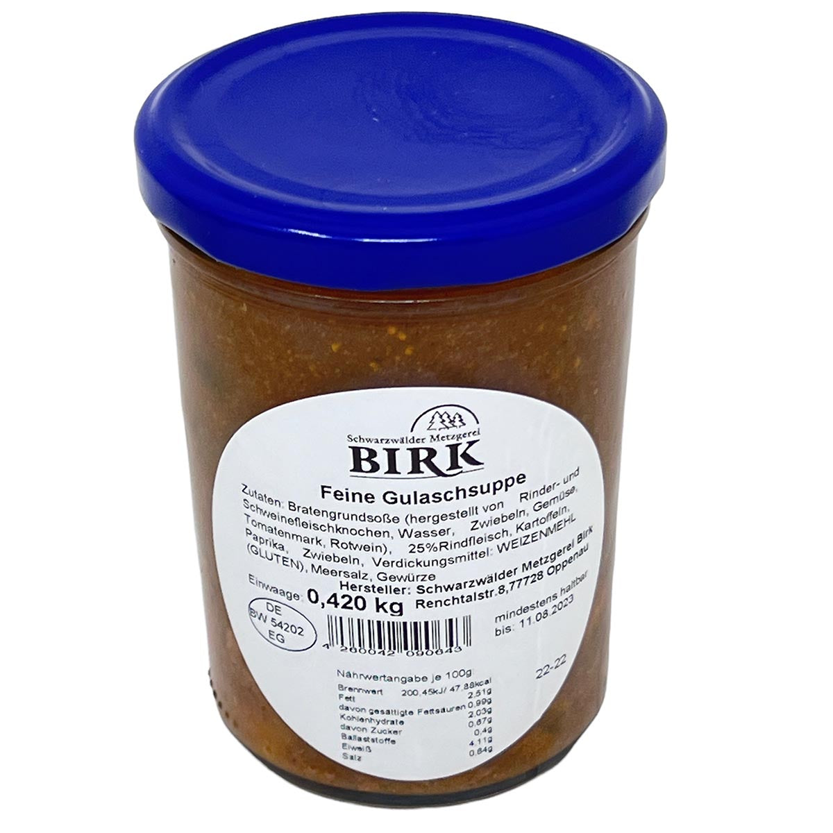 Schwarzwälder Metzgerei Birk  Feine Gulaschsuppe nach Traditionsrezept  420 Gramm