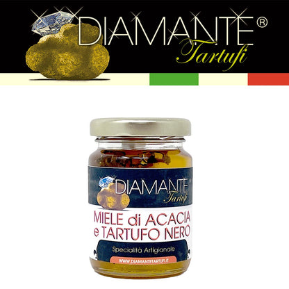 DIAMANTE TARTUFI Akazienhonig mit Schwarzem Trüffel, Gourmet Qualität