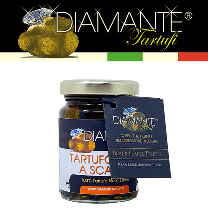 DIAMANTE TARTUFI italienischer schwarzer Trüffel Flocken im nativen Olivenöl natürlich und echt
