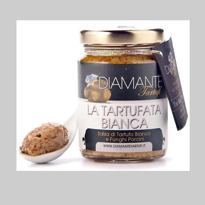 DIAMANTE TARTUFI Weißer Trüffel Pesto Trüffelsauce - Luxus für Gourmets, 130g