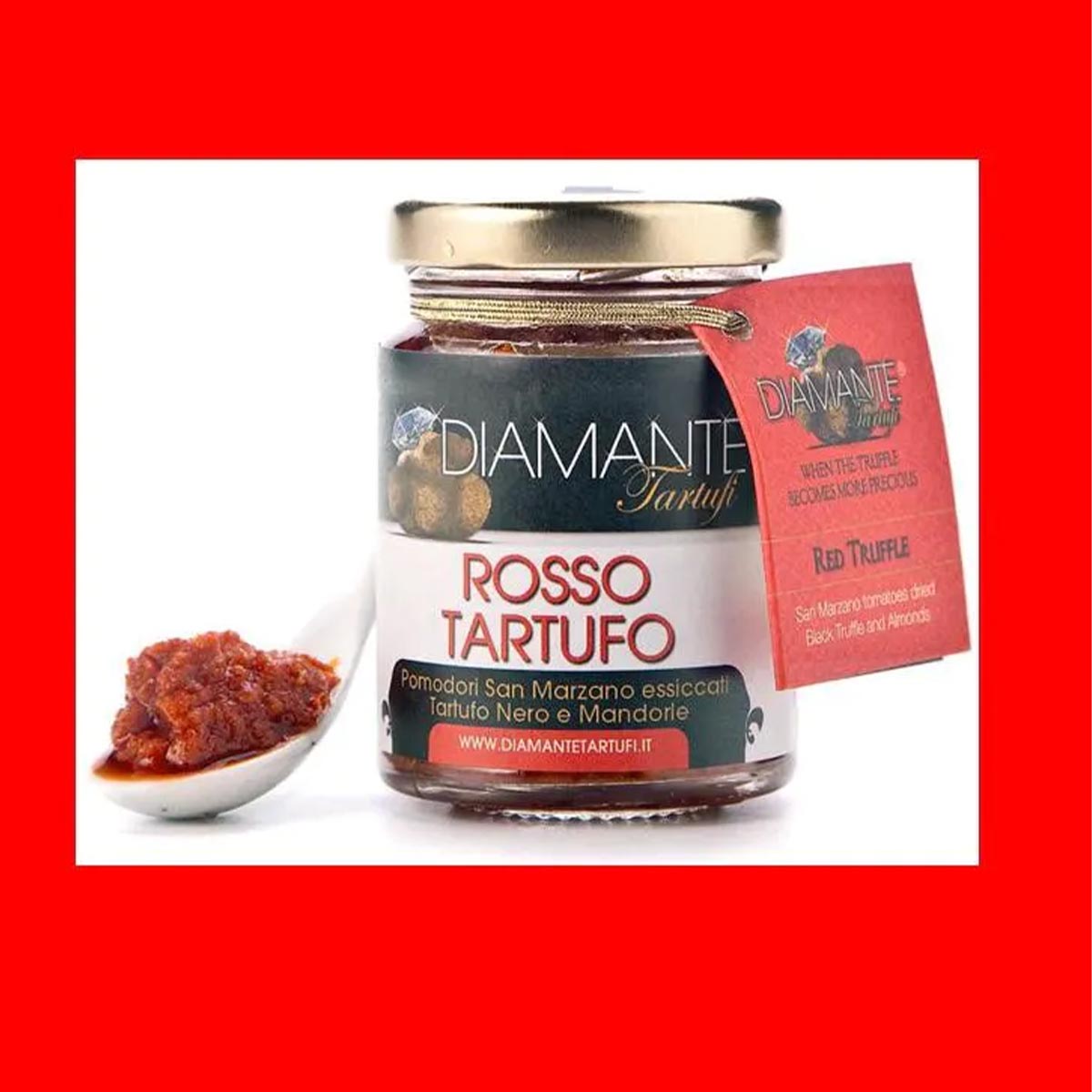 DIAMANTE TARTUFI Rosso Tartufo - Italienische Tomatensauce mit Trüffel, 130g, Luxus für Gourmets