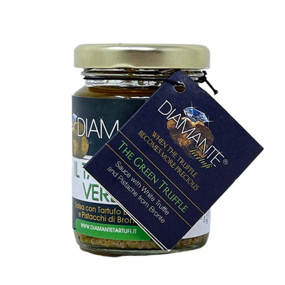 DIAMANTE TARTUFI il Tartufo Verde - Pistazien Pesto mit weißem Trüffel, 130g, exklusiver Gourmet-Genuss