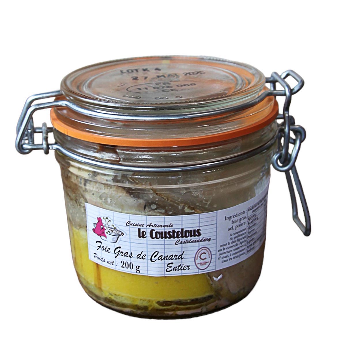 Le Coustelous Entenstopfleber, Foie Gras de Canard, im Glas - Luxusgenuss