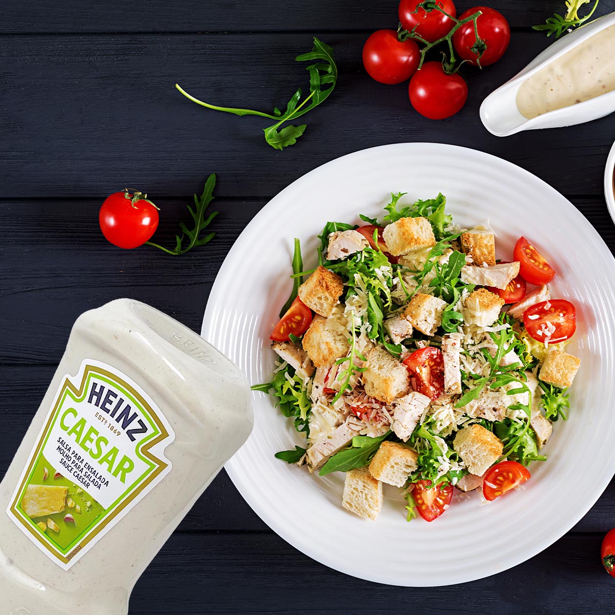 Heinz Salat Dressing Caesar Soße Große Spender Flasche 2 x 400ml