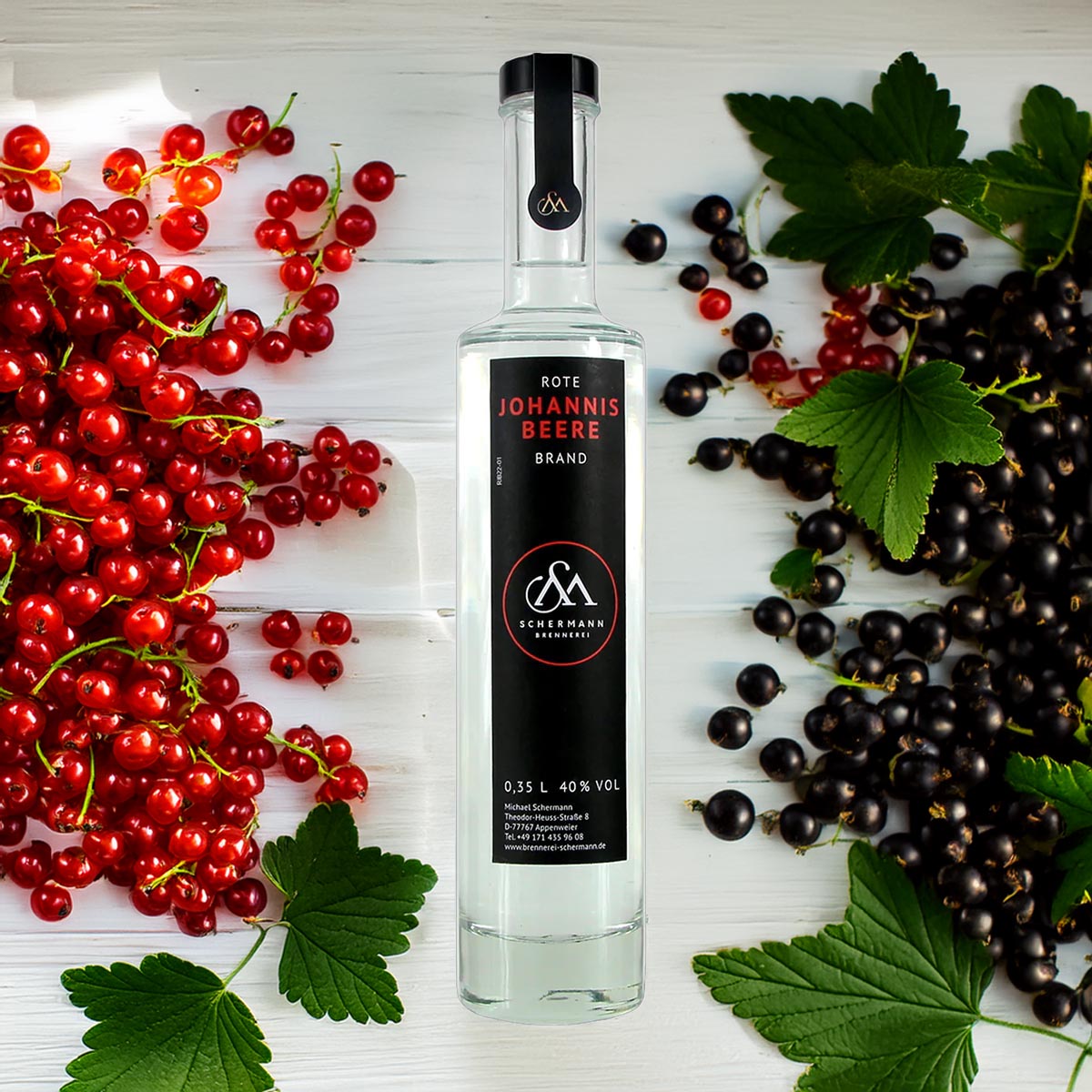 Brennerei Schermann Rote Johannisbeere-Brand 0,35l 40% Vol.