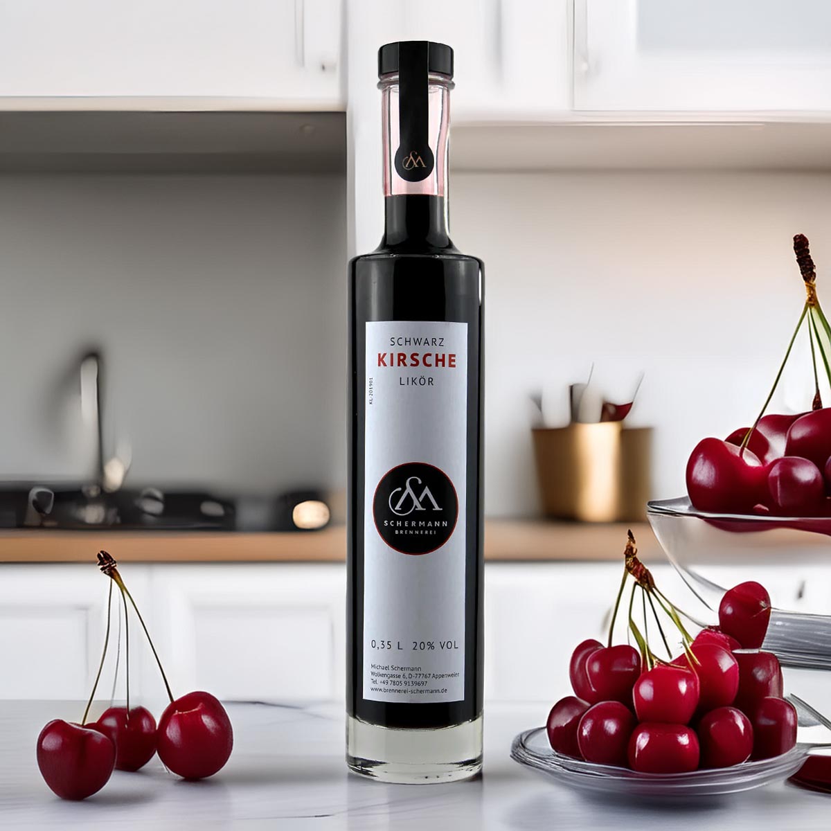 Brennerei Schermann Schwarzkirsch Likör 0,35l 20% Vol.