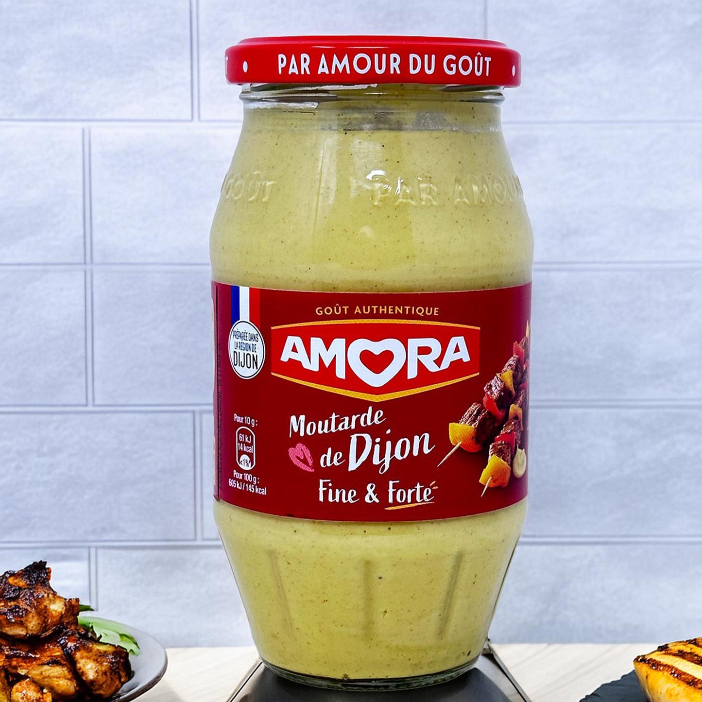 Amora Dijon Senf Fine et Forte – Kräftig-würziger Dijon-Senf 430g