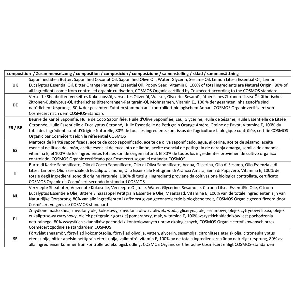 L&G rückfettende Seife Kaltverseifung verschiedene Duftnoten & Zusammensetzungen