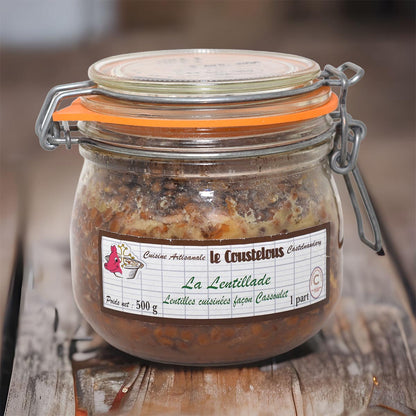 Le Coustelous Lentillade Linsen mit Entenkeule und Wurst im Glas – Versch. Größen