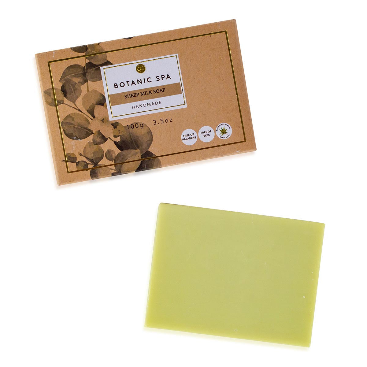 BOTANIC SPA Schafmilch Seife Geschenkbox – Handgefertigt, Eukalyptus & Zitronengras