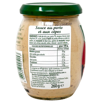 Bénédicta Cèpes & Porto Gourmet Sauce: Französische Delikatesse 260 Gramm