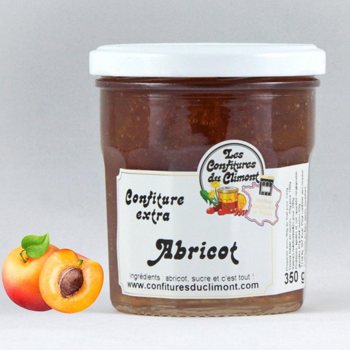 Les Confitures du Climont Aprikosen Konfitüre 350g – Handwerklich hergestellte Qualität
