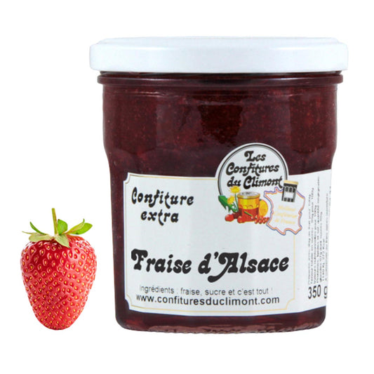 Les Confitures du Climont: Handgemachte Elsässische Erdbeere Konfitüre 350g - Traditioneller Genuss