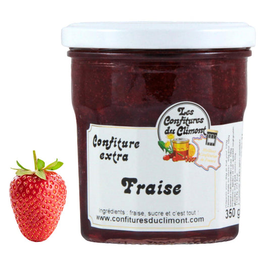 Les Confitures du Climont Erdbeere Konfitüre Extra - Handwerklich Hergestellt 350g