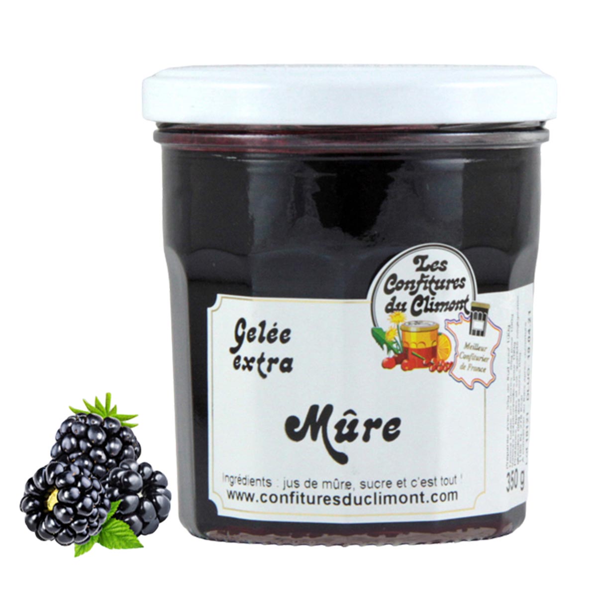 Les Confitures du Climont Brombeere Gelee Extra 350g – Handgemacht und köstlich