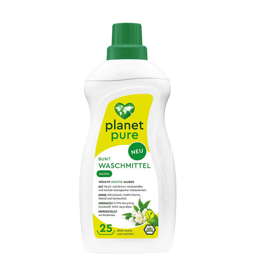 PLANET PURE Bunt Flüssig Waschmittel Jasmin: Natürlich, Vegan, Effektiv