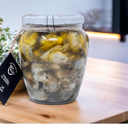 Conservas La Receta Seemuschel mit Knoblauch in Olivenöl extra, aus Spanien