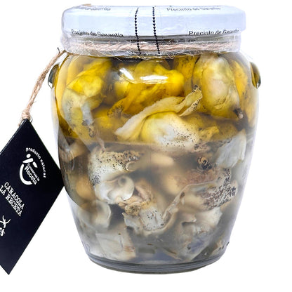 Conservas La Receta Seemuschel mit Knoblauch in Olivenöl extra, aus Spanien