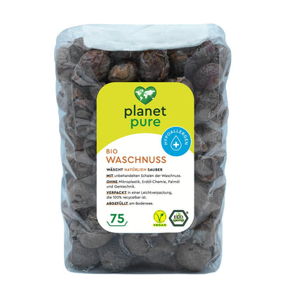 PLANET PURE Bio-Waschnuss  natürlich sauber unbehandelte Schale der Waschnuss 75 WL
