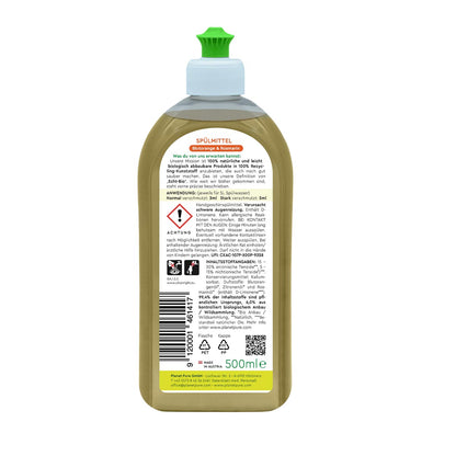 PLANET PURE Spülmittel Blutorange & Rosmarin: Effektive Fettlösekraft, 500 ml