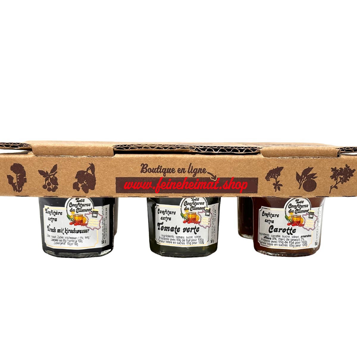 Les Confitures du Climont 6er Set Konfitüre Extra-Mix 50g zum Käse
