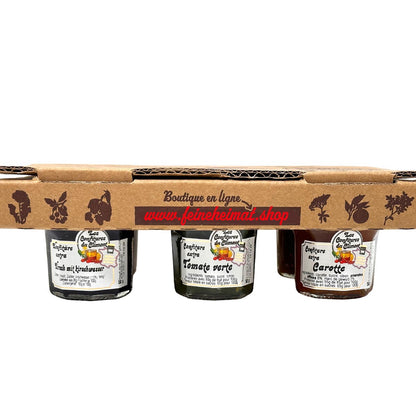 Les Confitures du Climont 6er Set Konfitüre Extra-Mix 50g zum Käse
