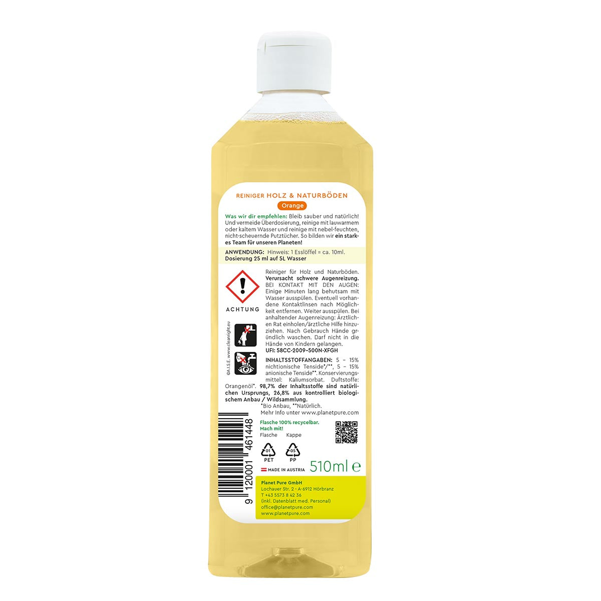 PLANET PURE Reiniger Holz & Naturböden schonende Reinigung natürlicher Materialien