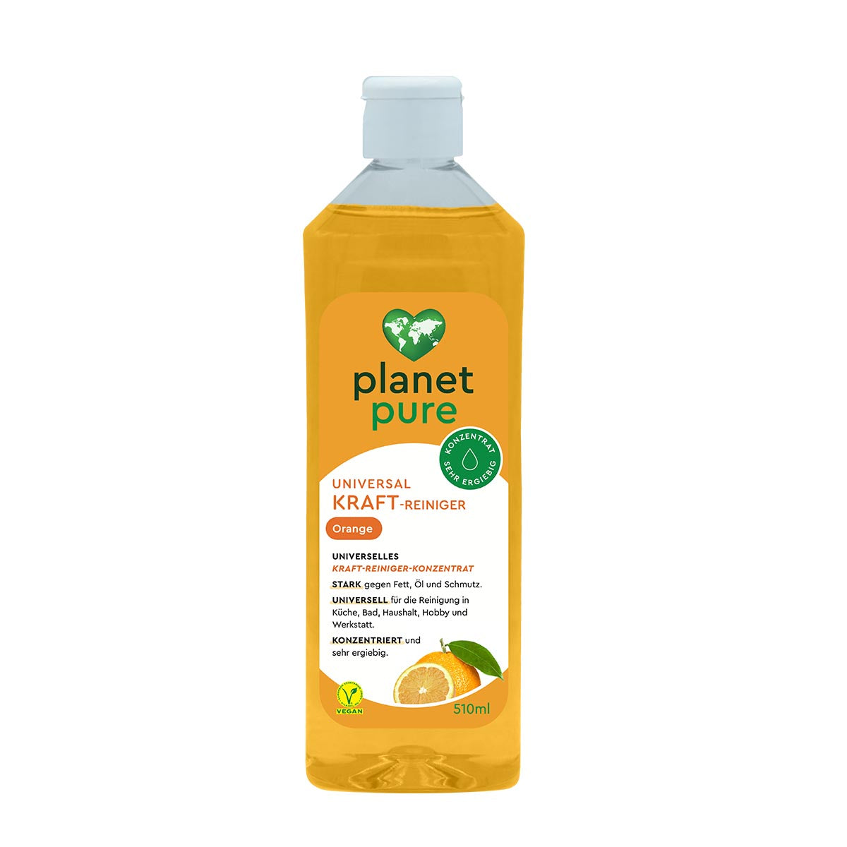 PLANET PURE Universal Kraft Reiniger Orange: Stark gegen Fett, Öl und Schmutz