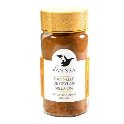 Vanissa Bio-Ceylon-Zimtpulver: Exquisite Gewürzmischung aus Sri Lanka 40 Gramm