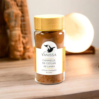 Vanissa Bio-Ceylon-Zimtpulver: Exquisite Gewürzmischung aus Sri Lanka 40 Gramm