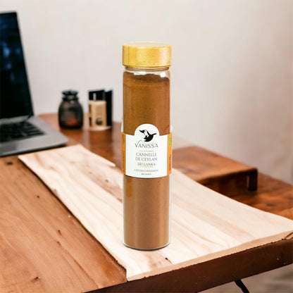 Vanissa Bio-Ceylon-Zimtpulver: Exquisite Gewürzmischung aus Sri Lanka 80 Gramm