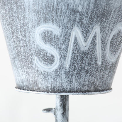 FeineHeimat Sturmaschenbecher "SMOKE" aus Metall auf Stange 110 cm Höhe