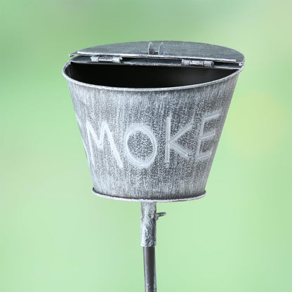 FeineHeimat Sturmaschenbecher "SMOKE" aus Metall auf Stange 110 cm Höhe