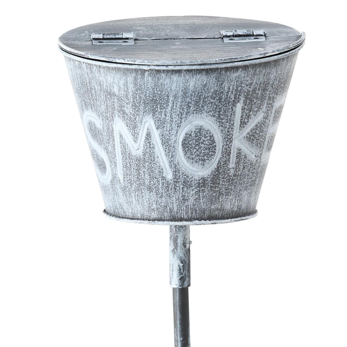 FeineHeimat Sturmaschenbecher "SMOKE" Metall Stange 110 cm Höhe Rauchfreie Zonen Rauchen im Freien Stilvoll Komfortabel Robust Langlebigkeit Stabilität Wetterbeständig Modernes Design Ästhetisch ansprechend Eleganz Funktionalität Sauberkeit Ordnung Großzüg