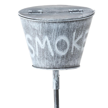 FeineHeimat Sturmaschenbecher "SMOKE" Metall Stange 110 cm Höhe Rauchfreie Zonen Rauchen im Freien Stilvoll Komfortabel Robust Langlebigkeit Stabilität Wetterbeständig Modernes Design Ästhetisch ansprechend Eleganz Funktionalität Sauberkeit Ordnung Großzüg