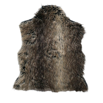 FeineHeimat Deko Fell "Lesko" Kunstfell  Bettvorleger Läufer 43 x 35 cm