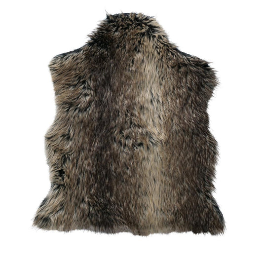 FeineHeimat Deko Fell "Lesko" Kunstfell  Bettvorleger Läufer 43 x 35 cm