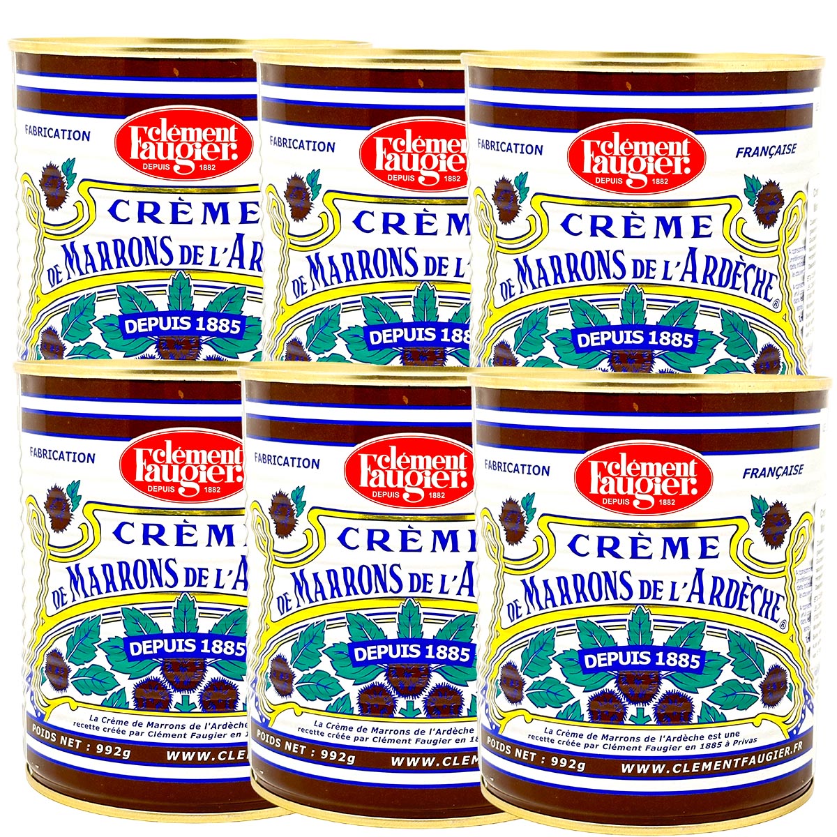 Clement Faugier Die originale Maronencreme aus Frankreich 6 x 992 Gramm