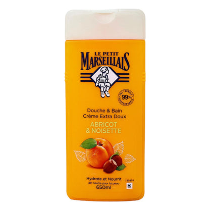 Le Petit Marseillais Duschgel und Badezusatz mit Aprikosen und Haselnuss 2 x 650ml