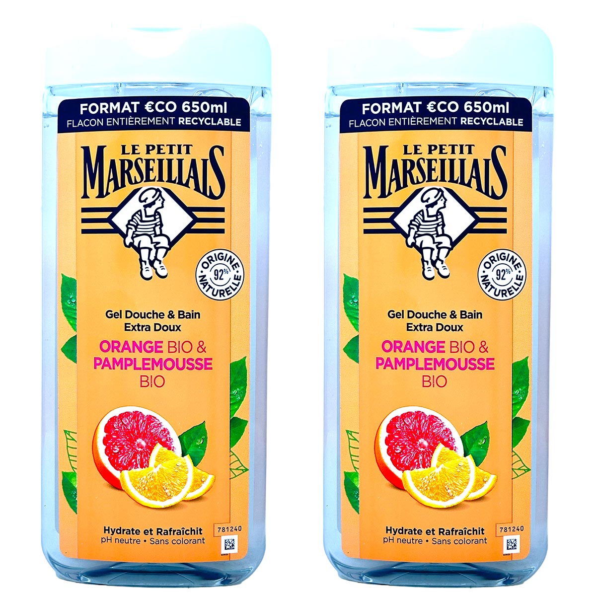 Le Petit Marseillais Duschgel und Badezusatz mit Orangen und Grapefruit 2 x 650ml