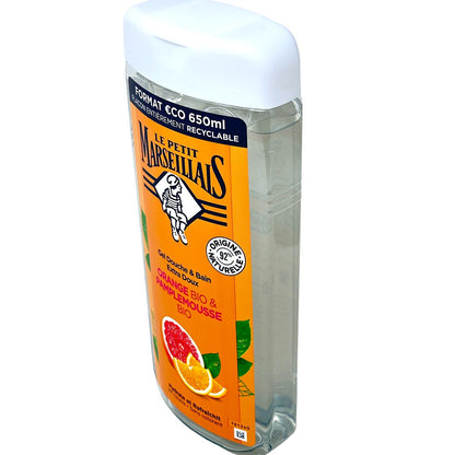 Le Petit Marseillais Duschgel und Badezusatz mit Orangen und Grapefruit 2 x 650ml