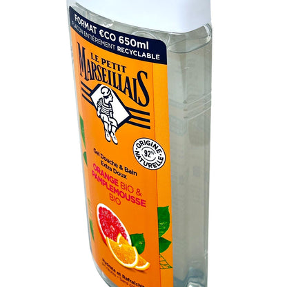 Le Petit Marseillais Duschgel und Badezusatz mit Orangen und Grapefruit 2 x 650ml