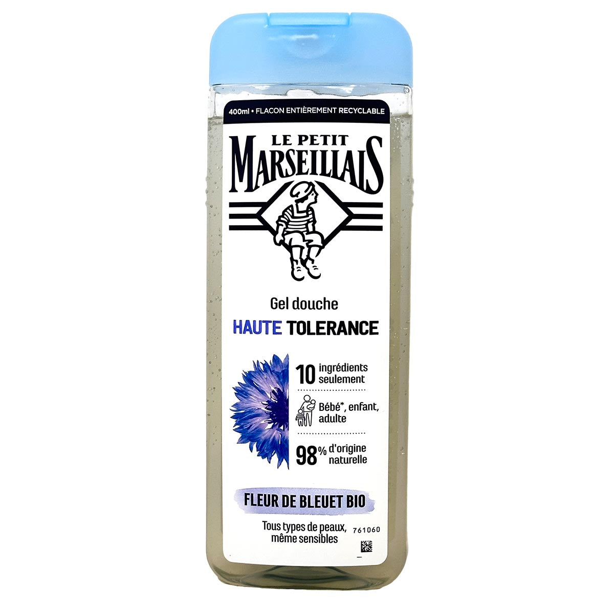 Le Petit Marseillais Duschgel Hohe Verträglichkeit mit Kornblumenblüte Bio 400 ml