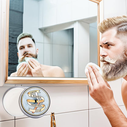 La Savonnerie De Nyons Rasierseife Menthol 100g – Erfrischende Rasur mit natürlicher Pflege