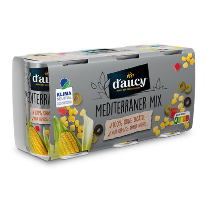 d'aucy Mediterraner Mix - 100% ohne Salz und Zuckerzusatz,   3 x 110 Gr.
