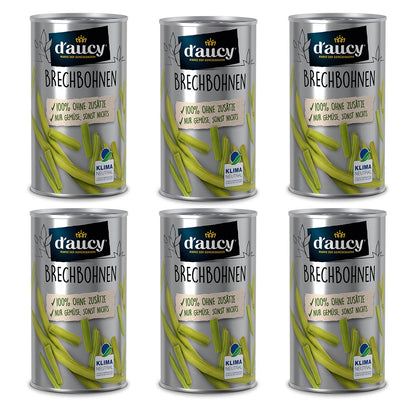 d'aucy Brechbohnen - 100% ohne Salz und Zuckerzusatz, klimaneutral, 250 Gramm Dose